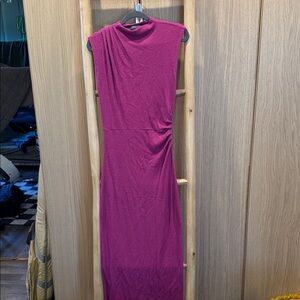Elegant Magenta Sleeveless Dress nation Ltd